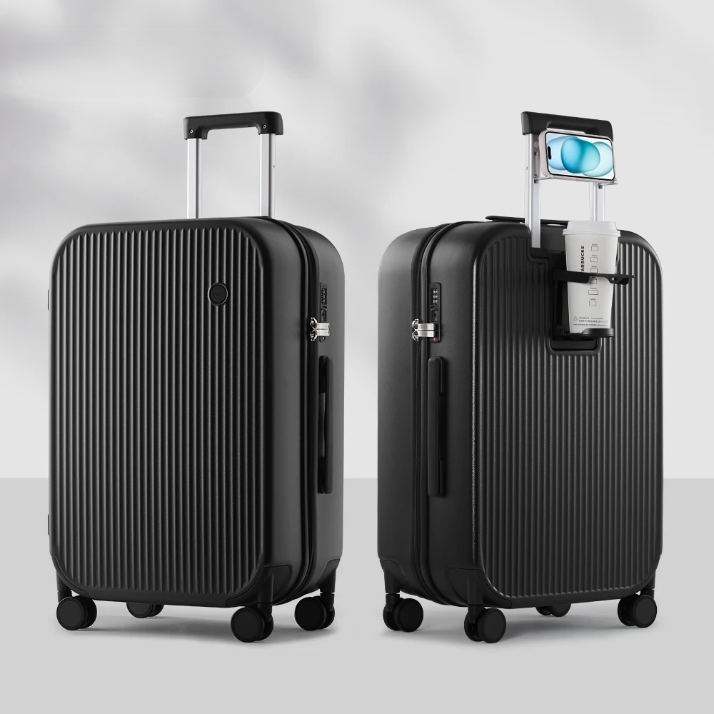 Hard-shell suitcase – Lyon-Black-S (42 L)-The Livary