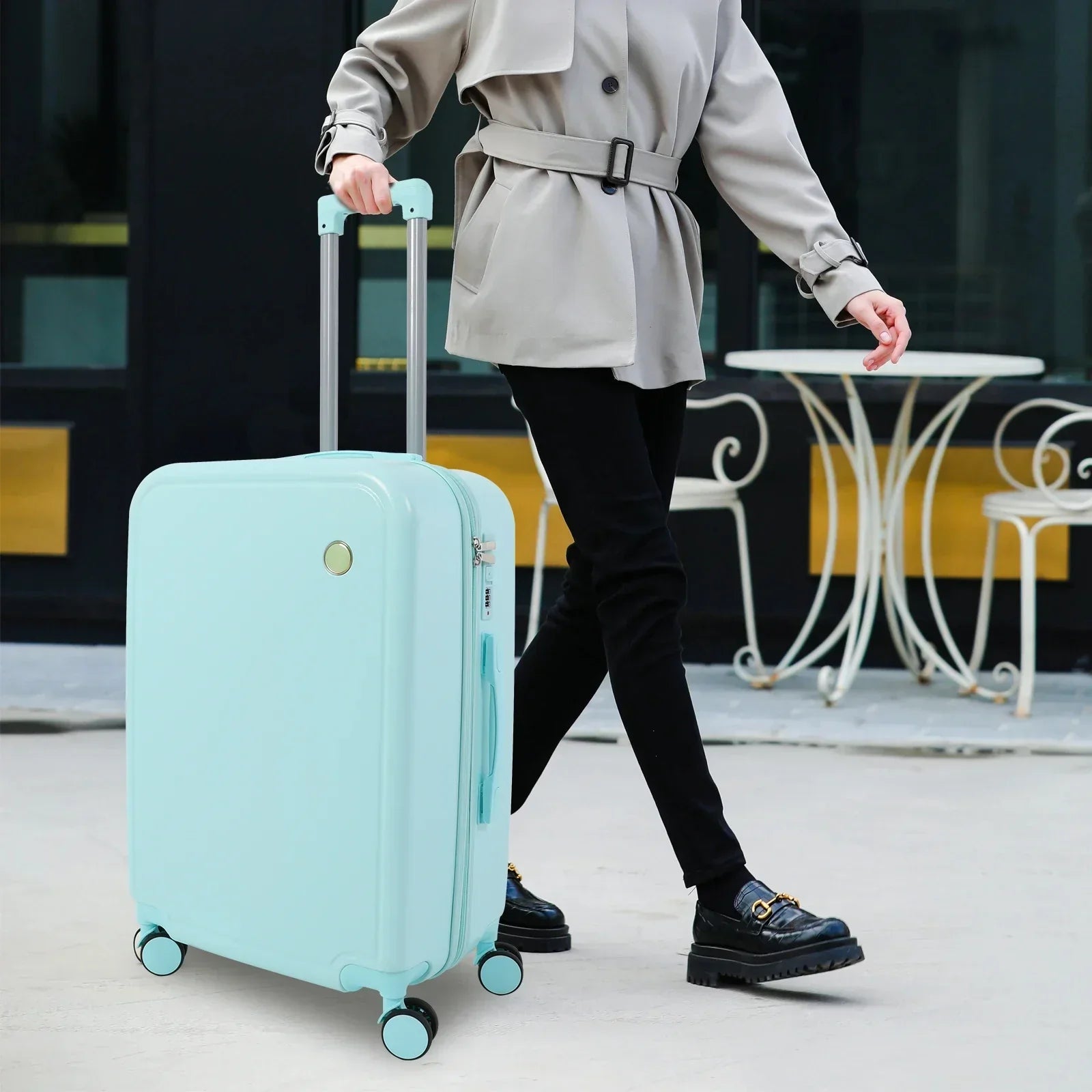 Hard shell suitcase set – Vienna Duo-Green-The Livary