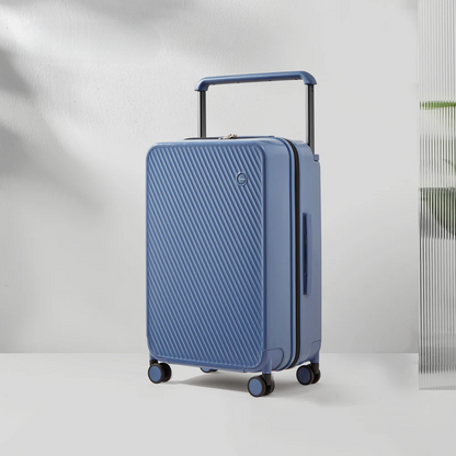 Hard-shell suitcase with wide handle – Oslo Metropolitan-Blue-M (65 L)-The Livary