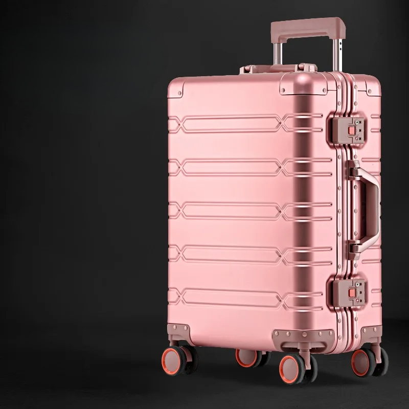 Aluminium-Magnesium briefcase – Luxembourg-Pink-S (44 L)-The Livary