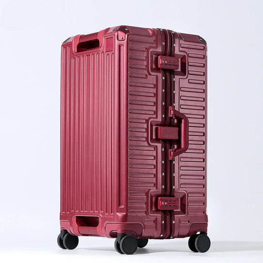 Wider grip hard shell suitcase – Lisbon-Red-S (45 L)-The Livary