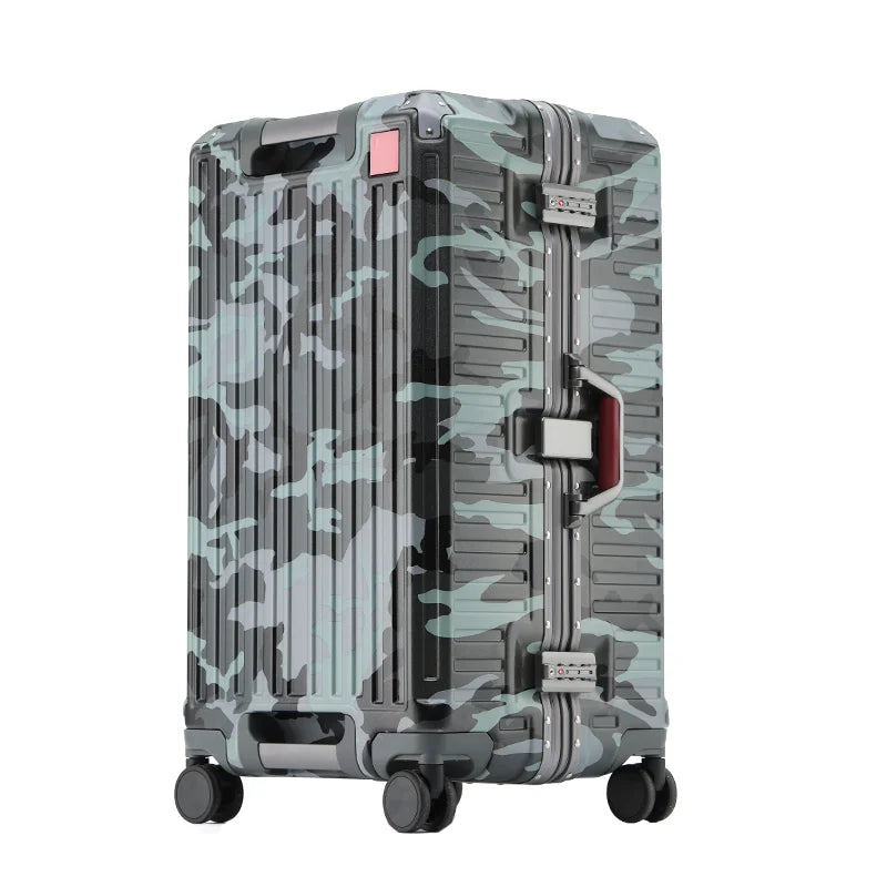 Wide Grip Hard Shell Suitcase - Zagreb-Camouflage-S (47 L)-The Livary