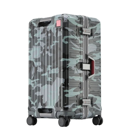 Wide Grip Hard Shell Suitcase - Zagreb-Camouflage-S (47 L)-The Livary