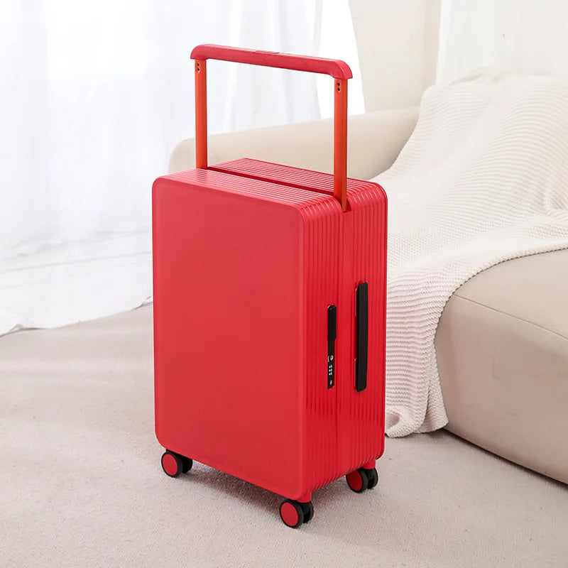 Robust PP hard shell suitcase – Dublin-Red-S (42 L)-The Livary