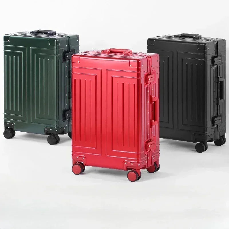 Aluminium frame hard shell suitcase – Valletta-Silver-S (42 L)-The Livary