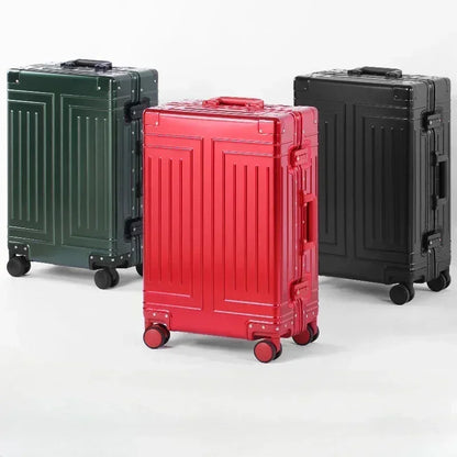 Aluminium frame hard shell suitcase – Valletta-Silver-S (42 L)-The Livary