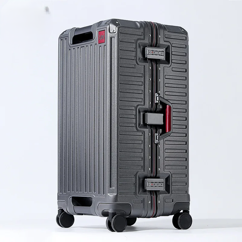 Wider grip hard shell suitcase – Lisbon-Gray-S (45 L)-The Livary