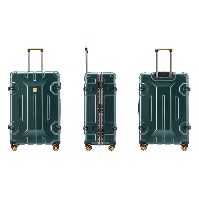 Reinforced aluminium frame hard-shell suitcase – Copenhagen-Silver-S (52 L)-The Livary