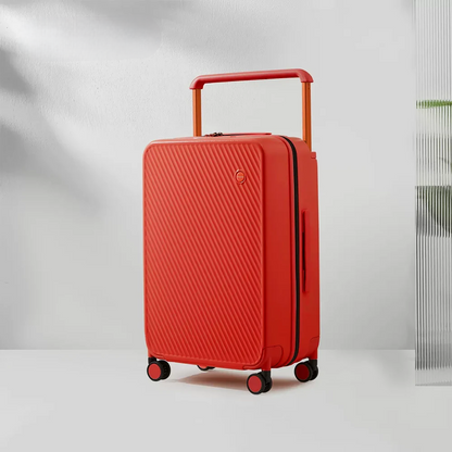 Hard-shell suitcase with wide handle – Oslo Metropolitan-Red-S (37 L)-The Livary
