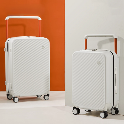Hard-shell suitcase with wide handle – Oslo Metropolitan-White-S (37 L)-The Livary
