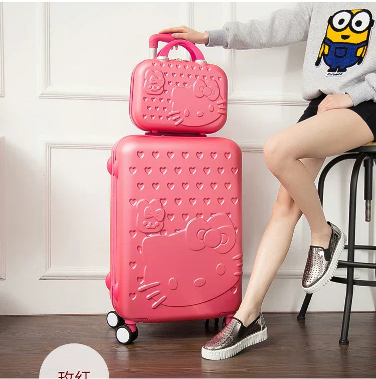 Hard shell suitcase set – Kyoto-Light blue-S (39 L)-The Livary