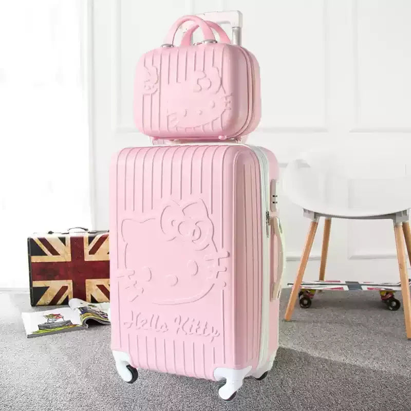 Hard shell suitcase set – Kyoto-Light pink-S (39 L)-The Livary