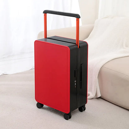 Robust PP hard shell suitcase – Dublin-Red Black-S (42 L)-The Livary