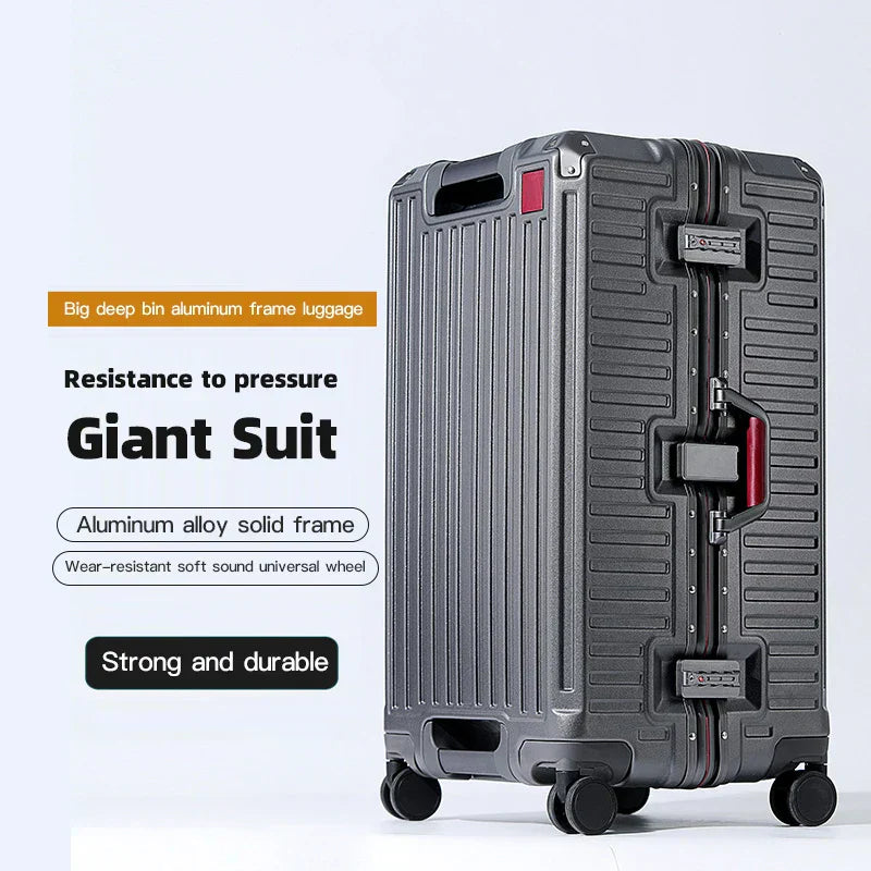 Wider grip hard shell suitcase – Lisbon-Gray-S (45 L)-The Livary