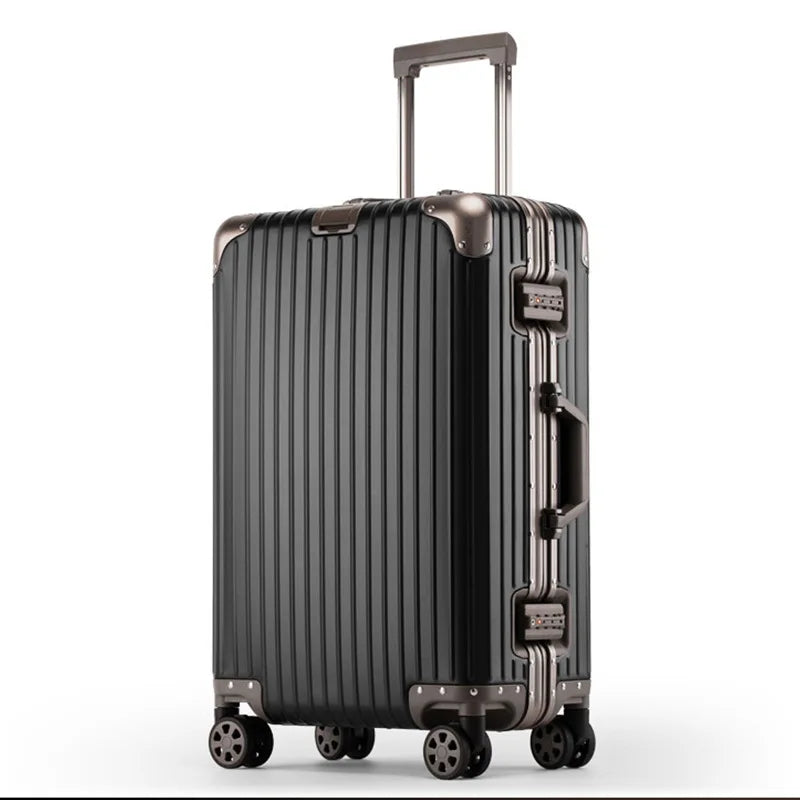 Aluminium-Magnesium hard shell case – Tirana-Black Gold-S (52 L)-The Livary