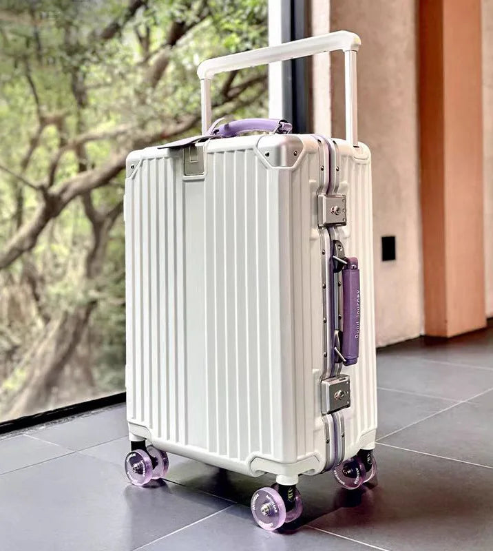 Hard-shell suitcase – Valencia Voyager-Black Purple-S (39 L)-The Livary