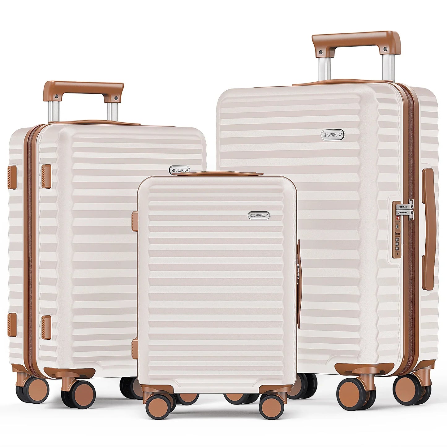 Hard Shell Suitcase Set – Monaco Skyline-Beige-The Livary