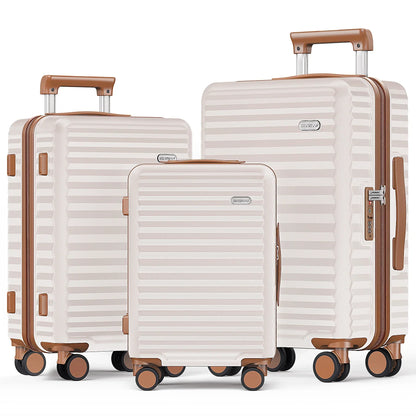 Hard Shell Suitcase Set – Monaco Skyline-Beige-The Livary
