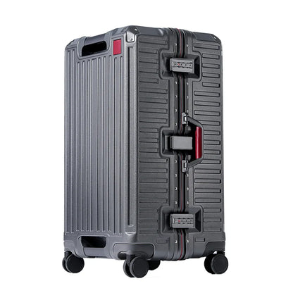 Wide Grip Hard Shell Suitcase - Zagreb-Gray-S (47 L)-The Livary
