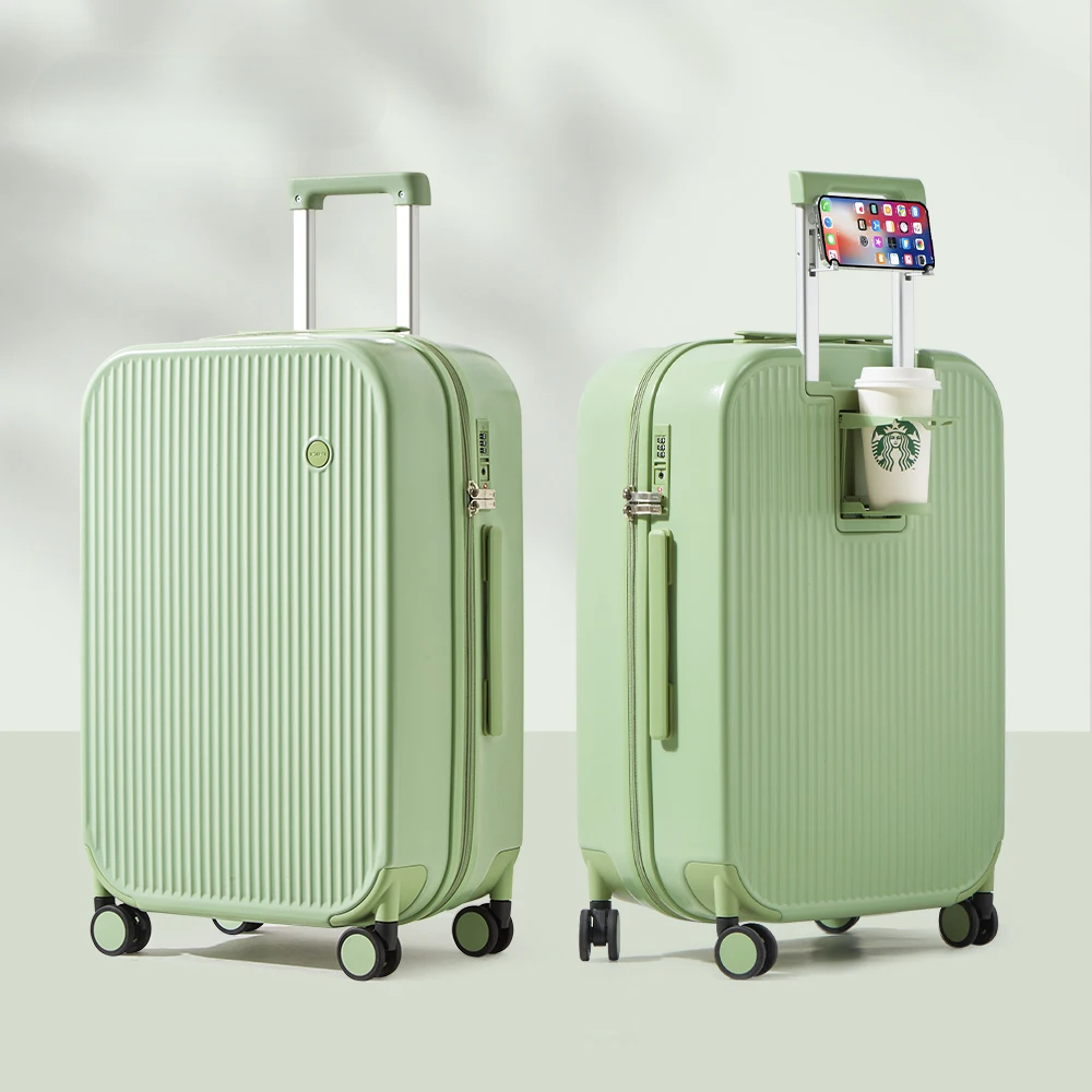 Hard-shell suitcase – Lyon-Light green-S (42 L)-The Livary