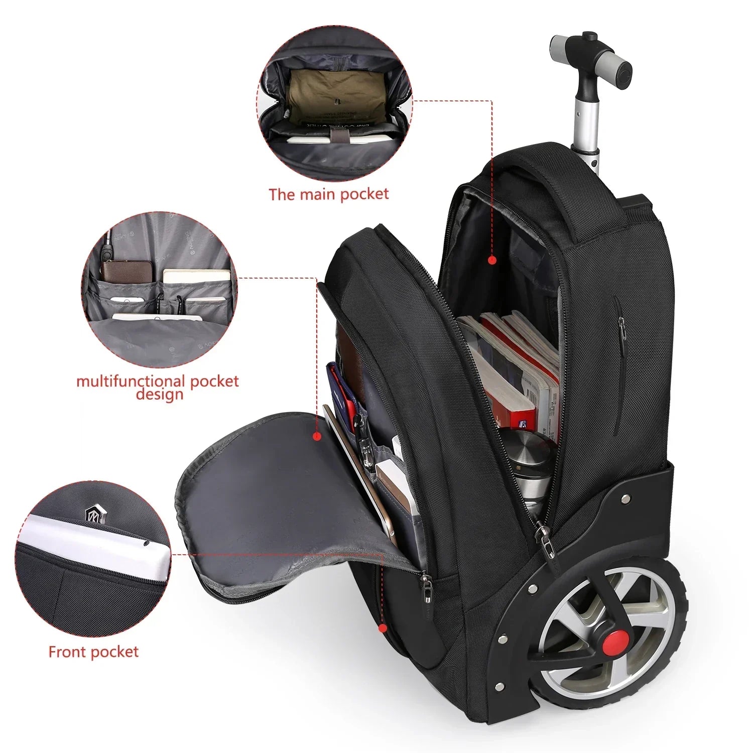 Rolling Laptop Backpack – Helsinki-S (30 L)-The Livary