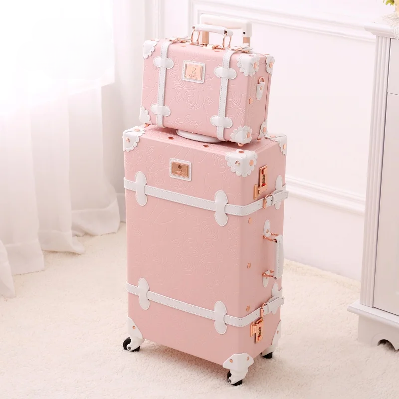 Retro hard shell suitcase set – Valencia-Light blue-The Livary
