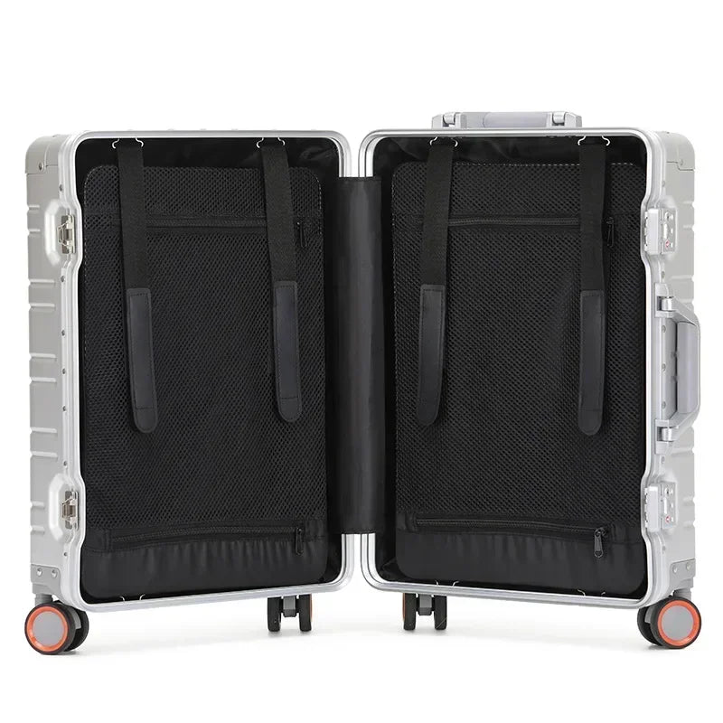 Aluminium-Magnesium suitcase – Oslo-Green-S (42 L)-The Livary
