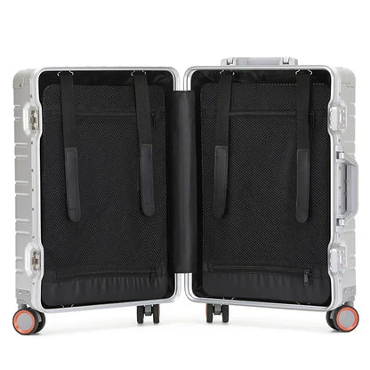 Aluminium-Magnesium suitcase – Oslo-Green-S (42 L)-The Livary