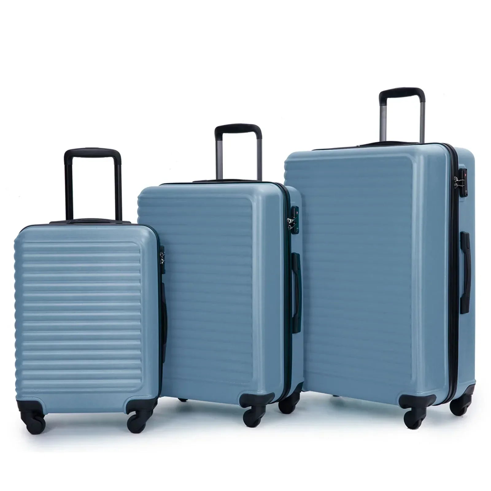 3-Piece Blue ABS Hard Shell Luggage Set – Belgrade-The Livary
