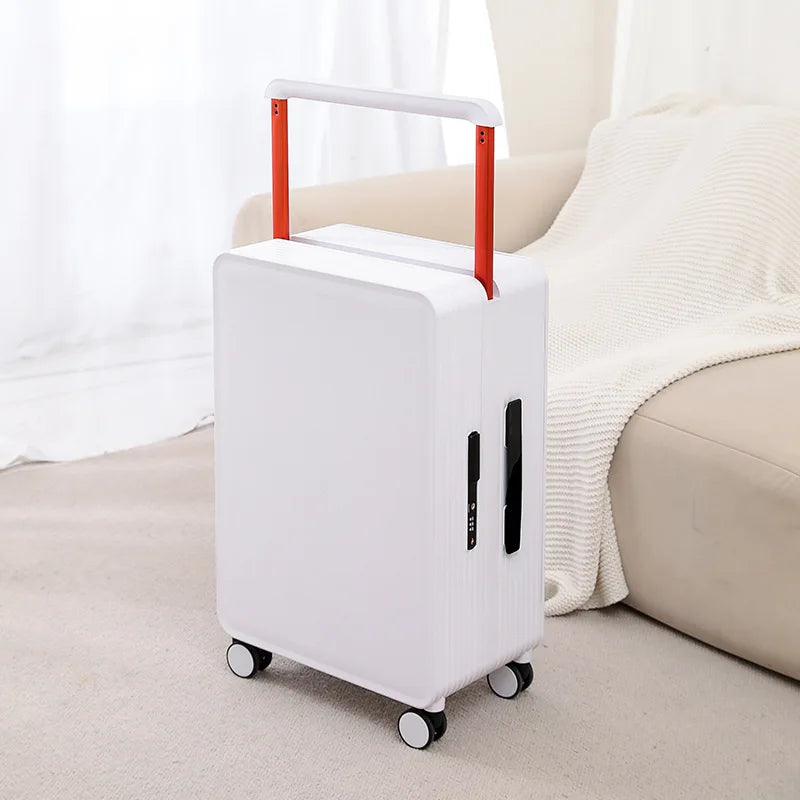 Robust PP hard shell suitcase – Dublin-White-S (42 L)-The Livary