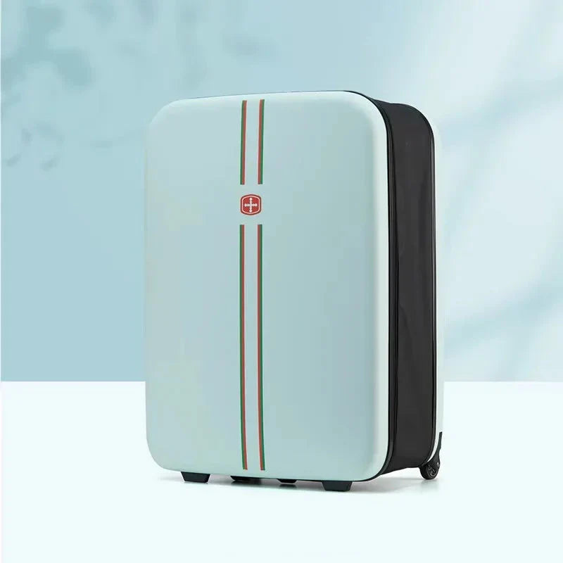 Foldable hard shell suitcase – Porto-Light green-S (42 L)-The Livary