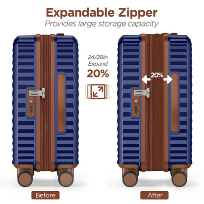 Hard Shell Suitcase Set – Monaco Skyline-Beige-The Livary