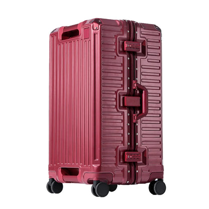 Wide Grip Hard Shell Suitcase - Zagreb-Red-S (47 L)-The Livary