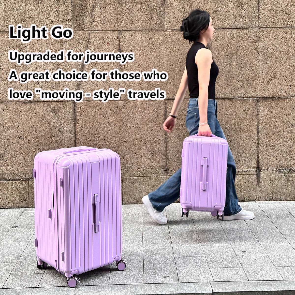 Hard shell suitcase – Milano Voyager-White-S (39 L)-The Livary