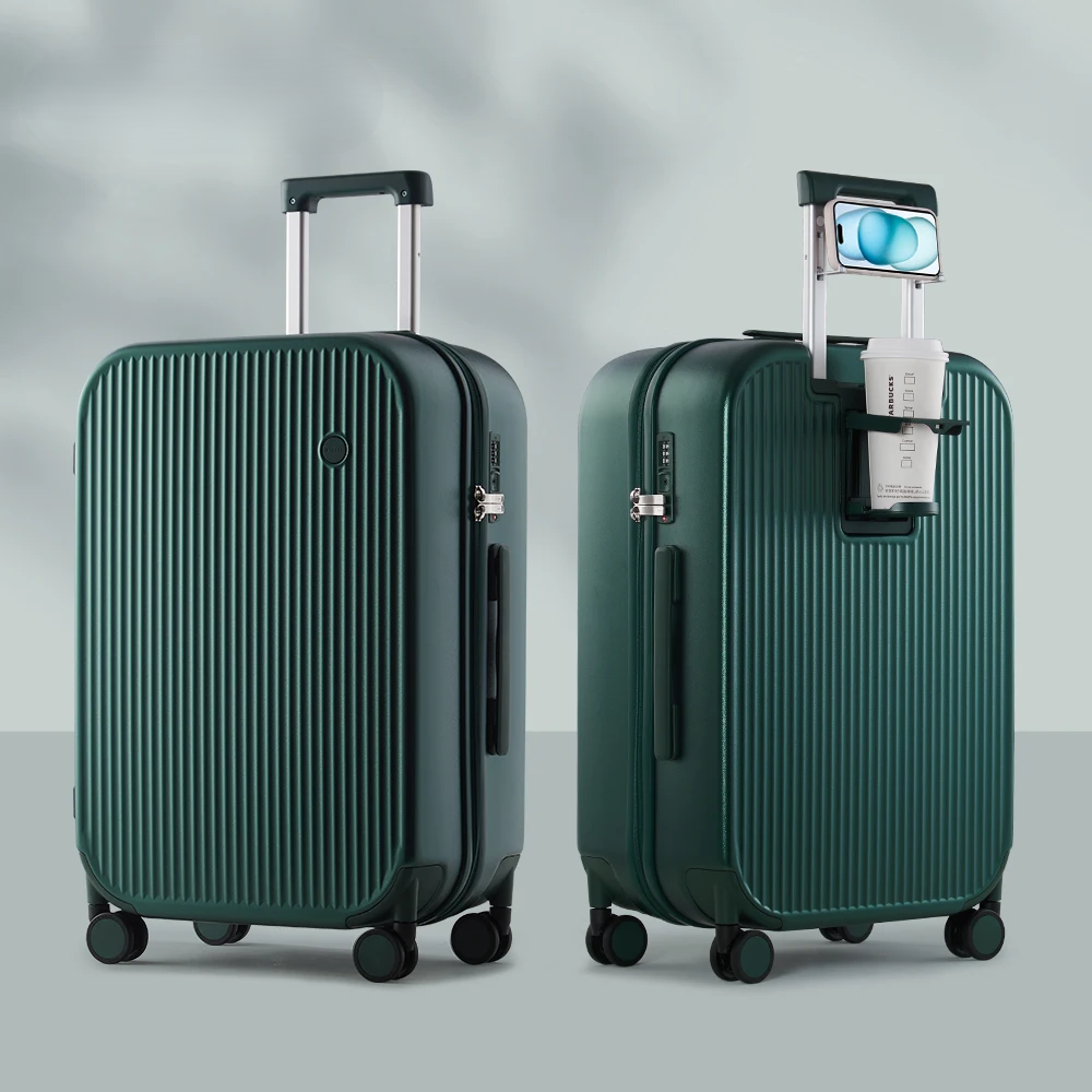 Hard-shell suitcase – Lyon-Dark green-S (42 L)-The Livary