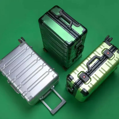 Aluminium-Magnesium suitcase – Oslo-Green-S (42 L)-The Livary