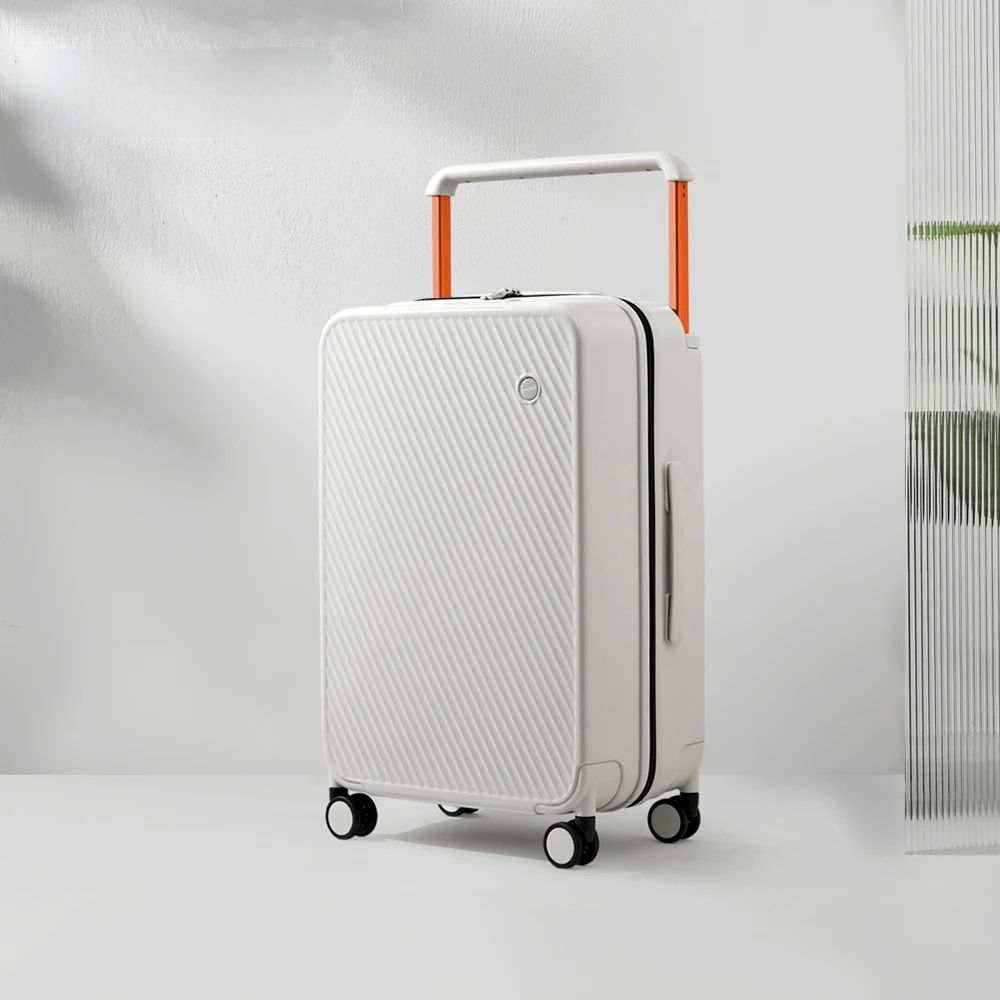 Hard-shell suitcase with wide handle – Oslo Metropolitan-White-S (37 L)-The Livary