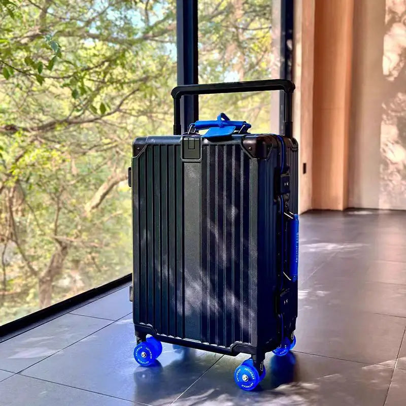 Hard-shell suitcase – Valencia Voyager-Black Blue-2XL (145 L)-The Livary