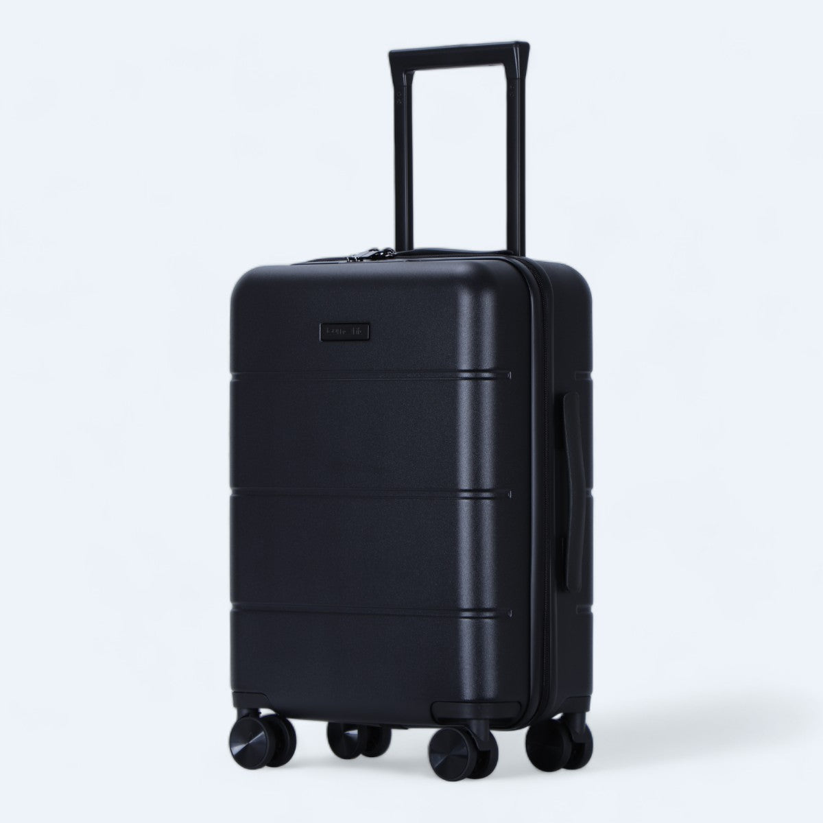 3-piece hard shell luggage set – Atlas Explorer-Black-S (38 L)-The Livary