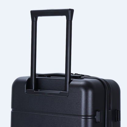 3-piece hard shell luggage set – Atlas Explorer-Black-S (38 L)-The Livary