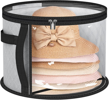 Large Clear Hat Storage Case – Wide-Brim Hat Organiser with Handles (Buy 1, Take 1 FREE)