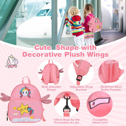 Children’s 2-Piece Ride-On Suitcase and Travel Backpack with Spinner Wheels