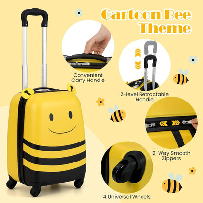 Children’s 2-Piece Ride-On Suitcase and Travel Backpack with Spinner Wheels