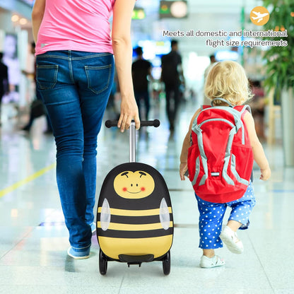 AA OUT OF STOCK Children’s 2-in-1 Ride-On Scooter Suitcase with LED Wheels