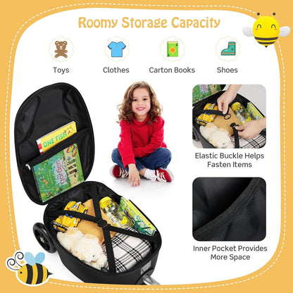 AA OUT OF STOCK Children’s 2-in-1 Ride-On Scooter Suitcase with LED Wheels