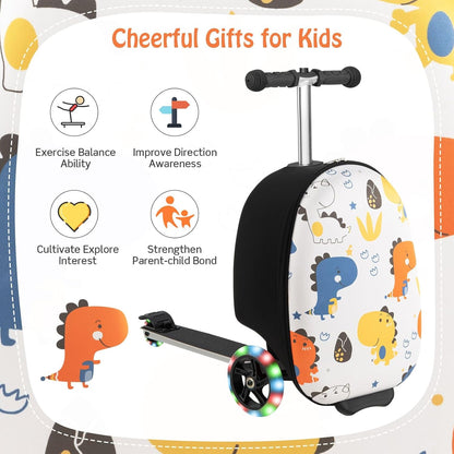 AA OUT OF STOCK Children’s 2-in-1 Ride-On Scooter Suitcase with LED Wheels
