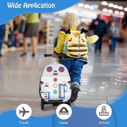 AA OUT OF STOCK Children’s 2-in-1 Ride-On Scooter Suitcase with LED Wheels