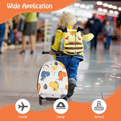 AA OUT OF STOCK Children’s 2-in-1 Ride-On Scooter Suitcase with LED Wheels