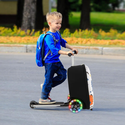 AA OUT OF STOCK Children’s 2-in-1 Ride-On Scooter Suitcase with LED Wheels