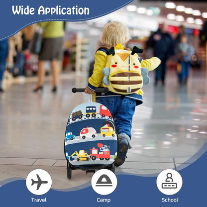 AA OUT OF STOCK Children’s 2-in-1 Ride-On Scooter Suitcase with LED Wheels
